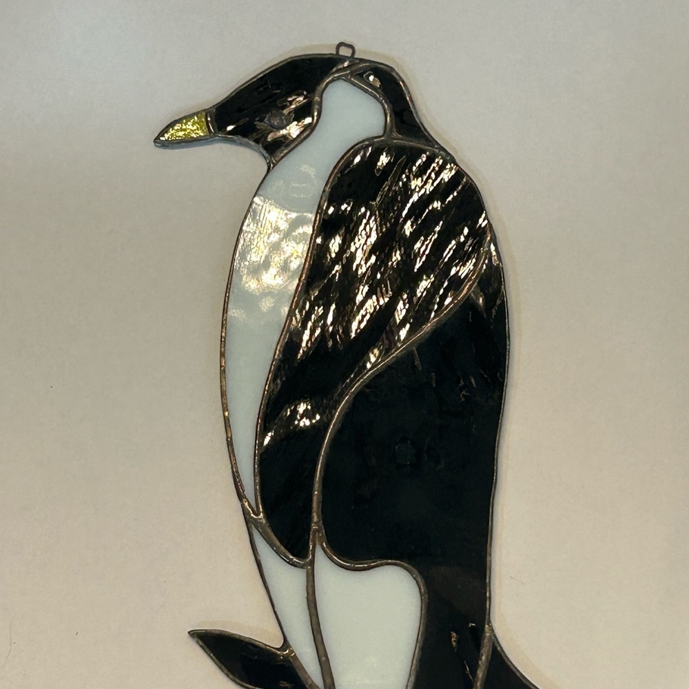 Stained Glass Penguin Suncatcher